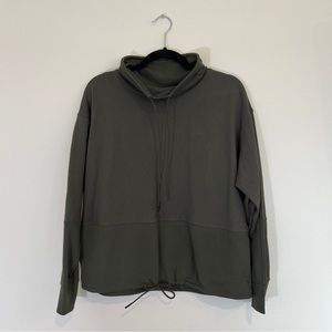 Athleta, high neck sweater, olive green, size small
